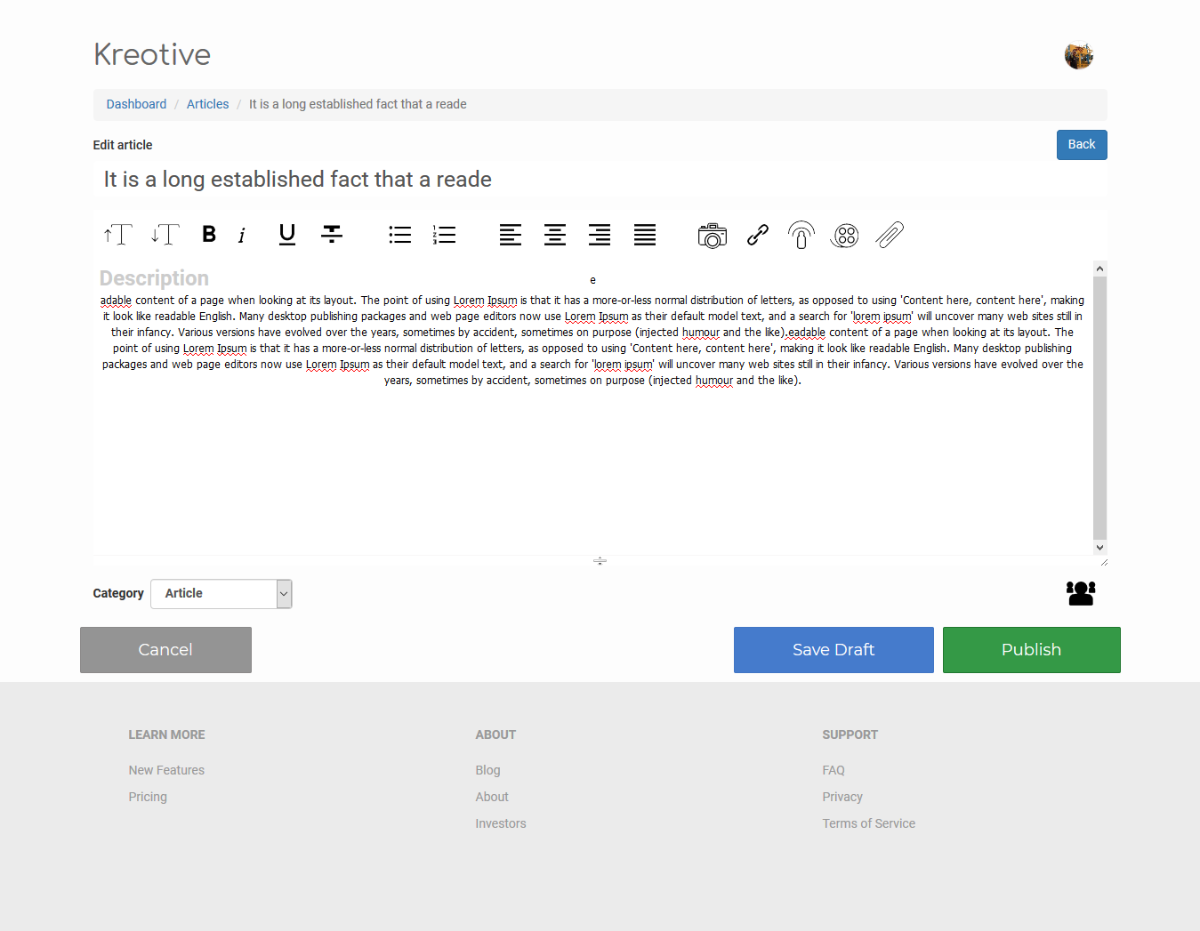 Kreotive: Group-wise micro-blogging application on Laravel framework